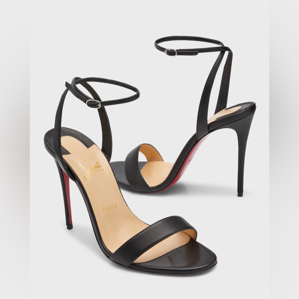 Christian Louboutin Loubigirl Black with Red Sole Sandals